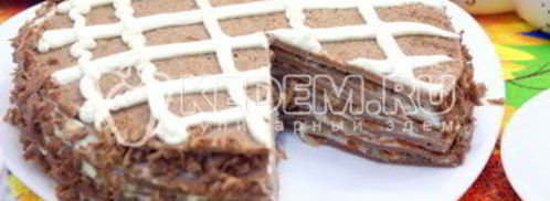 блинный торт с печенью. Шаг 17