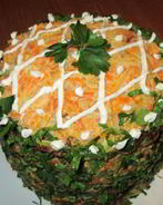 Печеночный торт из говяжьей печени