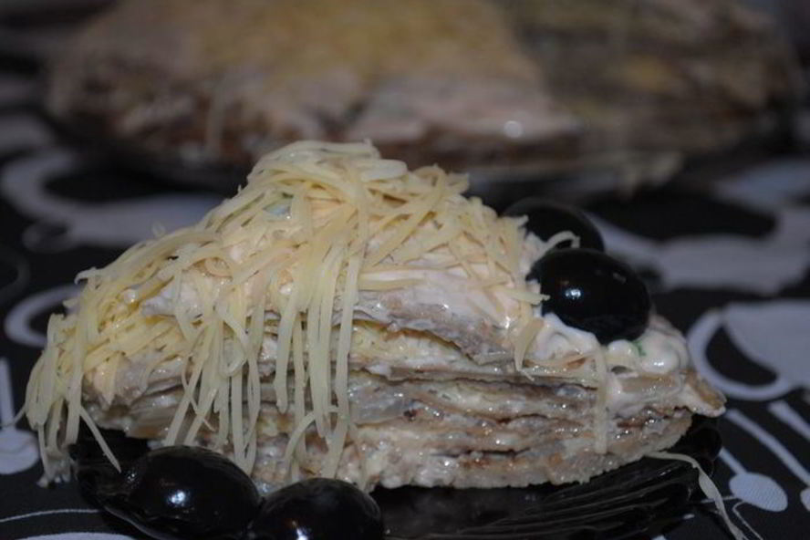 Рецепт печеночный тортик