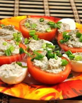 Помидоры фаршированные грибами