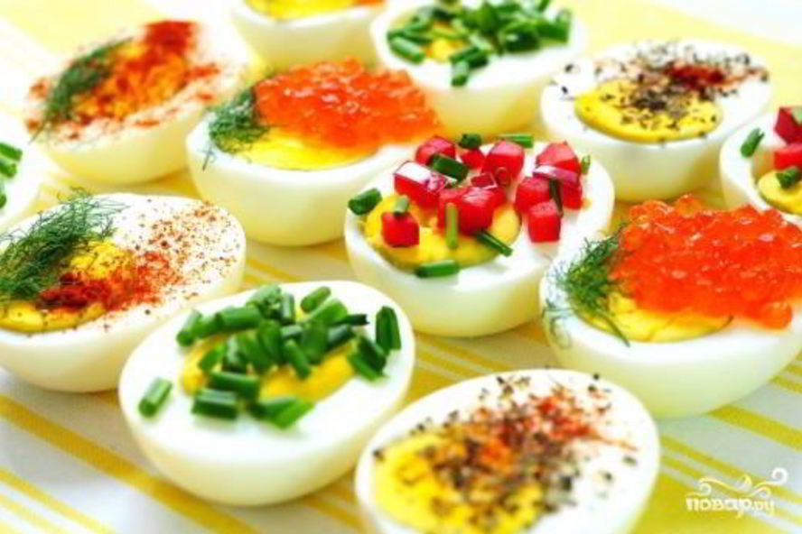 Рецепт праздничная закуска из яиц