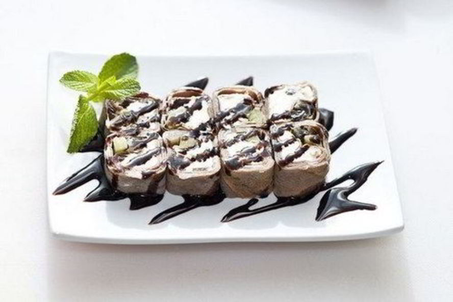 Рецепт банановые роллы в темном шоколаде