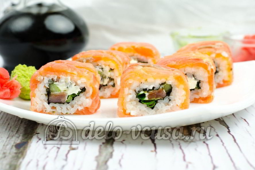 Рецепт домашние роллы филадельфия