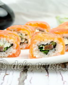 Домашние роллы Филадельфия