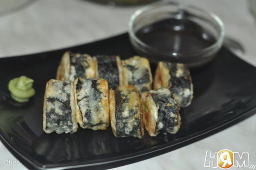 Рецепт горячие роллы с креветками