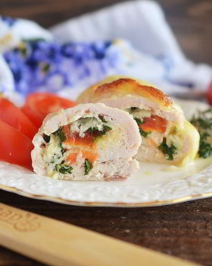 Куриные роллы Капрезе