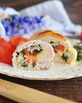 Куриные роллы Капрезе