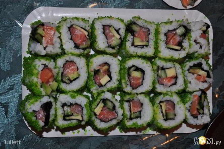 Рецепт ролл калифорния с лососем