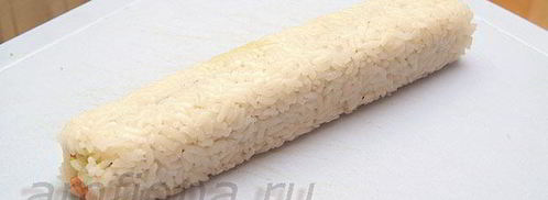 ролл в стружке тунца бонито. Шаг 11