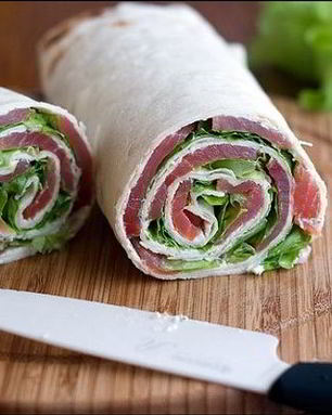 Роллы из лаваша с семгой