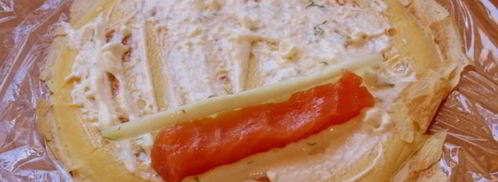 роллы из омлета. Шаг 7