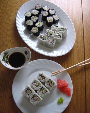 Роллы с креветками