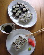 Роллы с креветками