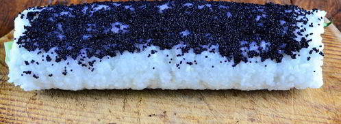 роллы с огурцом, курицей и тофу. Шаг 12