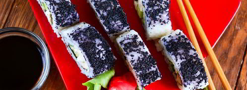 роллы с огурцом, курицей и тофу. Шаг 14