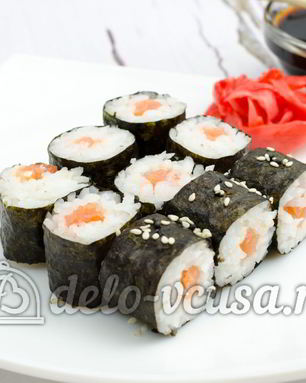 Роллы с семгой Сяке маки