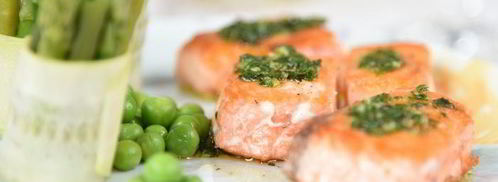 семга с соусом эскарго и овощными роллами. Шаг 12