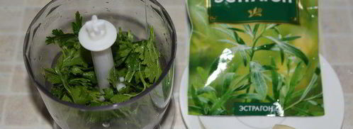 семга с соусом эскарго и овощными роллами. Шаг 7