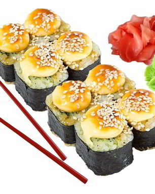 Запеченные роллы с семгой