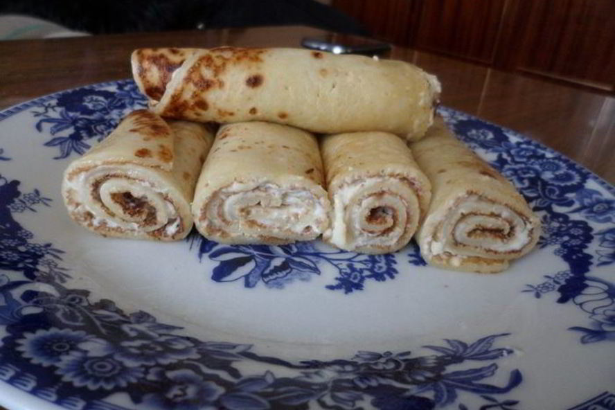 Рецепт блинный рулетик для любимого
