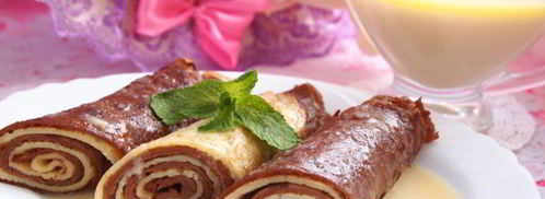 блинные рулетики с ванильным соусом. Шаг 12