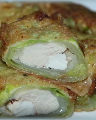 Капустные рулетики с куриным филе и брынзой