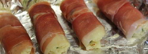 картофельные рулетики в хамоне. Шаг 6