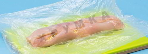 куриный рулет с грибами и маслинами. Шаг 8