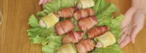 куриные рулетики с беконом и кабачком. Шаг 8