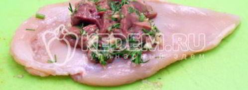 куриные рулетики с печенью. Шаг 4