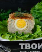 Мясной рулет с яйцом