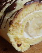 Нежный рулет с бананом