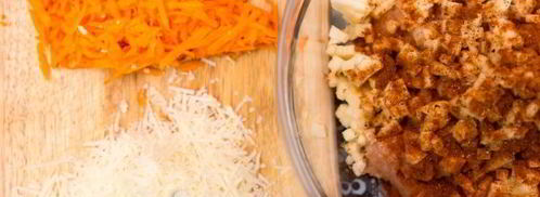 паровой куриный рулет с яблоком, орехами и пармезаном. Шаг 4