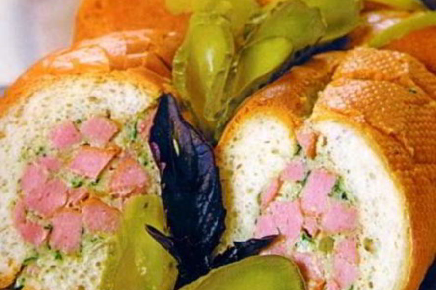 Рецепт рулет из багета