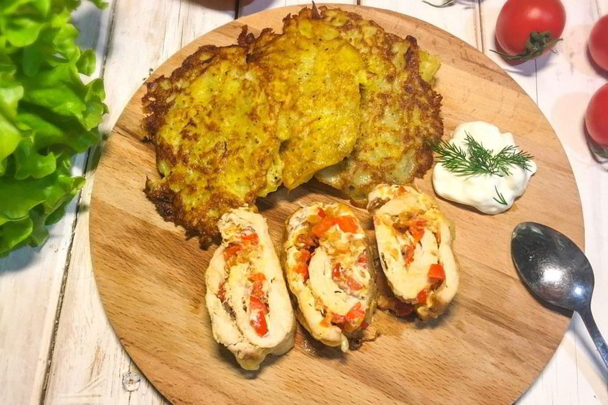 Рецепт рулет из куриных грудок