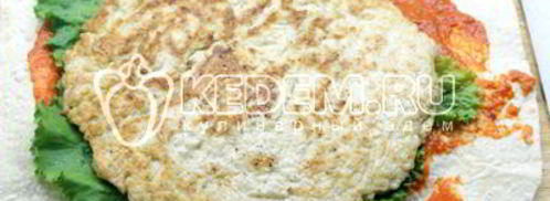 рулет из лаваша с курицей. Шаг 5