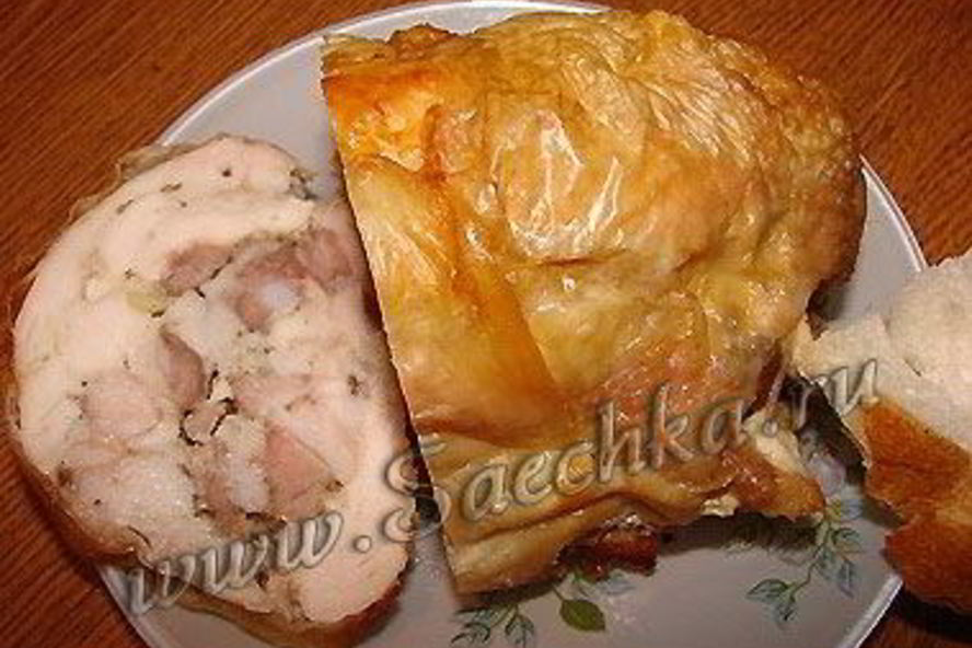 Рецепт рулет куриный со свининой