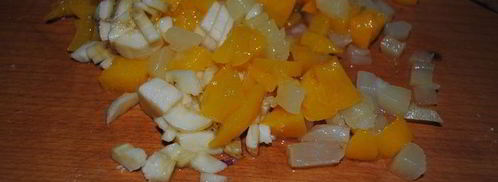 рулет с персиками и ананасом. Шаг 6