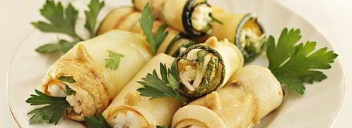 рулетики из кабачков с сыром и чесноком. Шаг 7