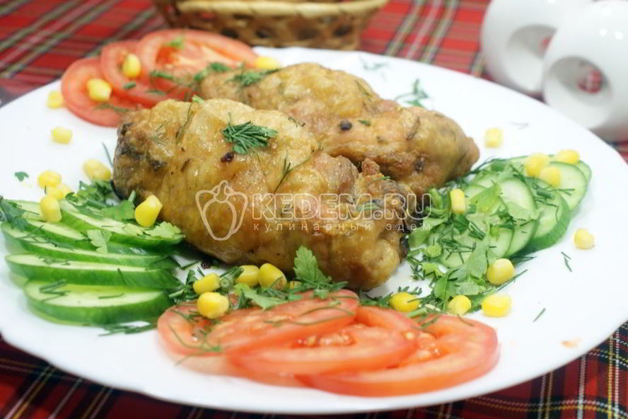 Рецепт рулетики из курицы с грибами