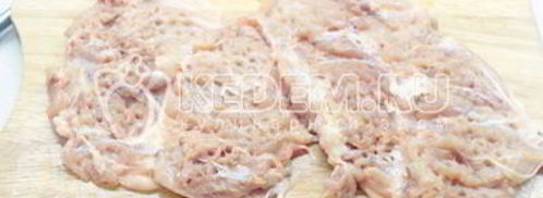 рулетики из курицы с грибами. Шаг 3