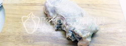 рулетики из курицы с грибами. Шаг 7