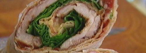 рулетики из лаваша с курицей, ветчиной и шпинатом. Шаг 8