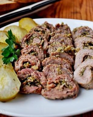 Рулеты из говядины Прованские огурчики