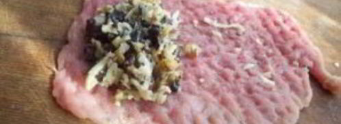 свиные рулеты с сыром и грибами. Шаг 4