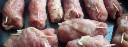 свиные рулеты с сыром и грибами. Шаг 5