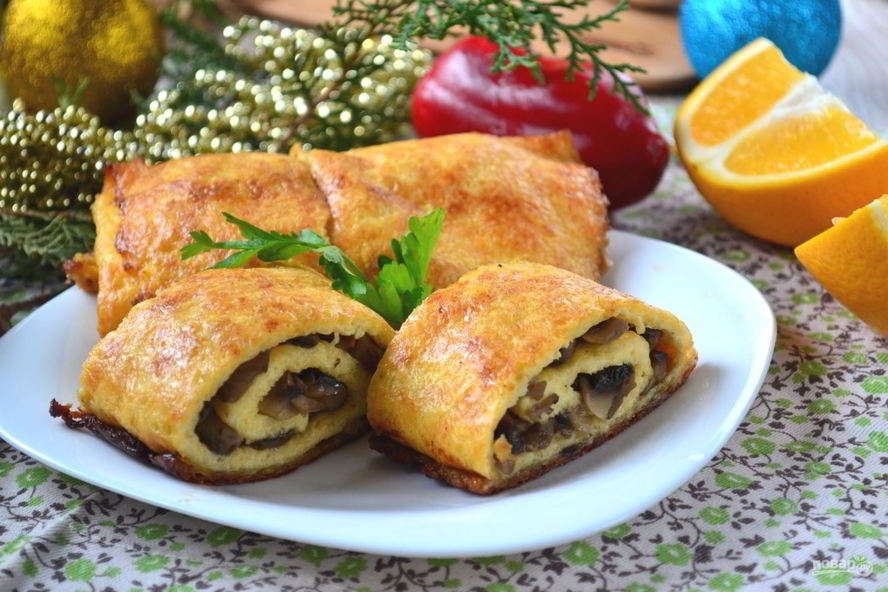 Рецепт сырный рулет на новый год