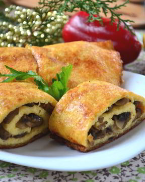 Сырный рулет на Новый год