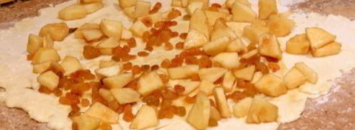 яблочный рулет из творожного теста. Шаг 3