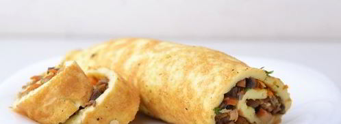 яичный рулет с грибами. Шаг 12